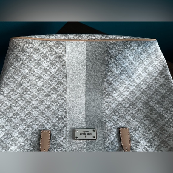 Kate Spade NY Margarita Tote Bag Gray & White Logo - Picture 14 of 16